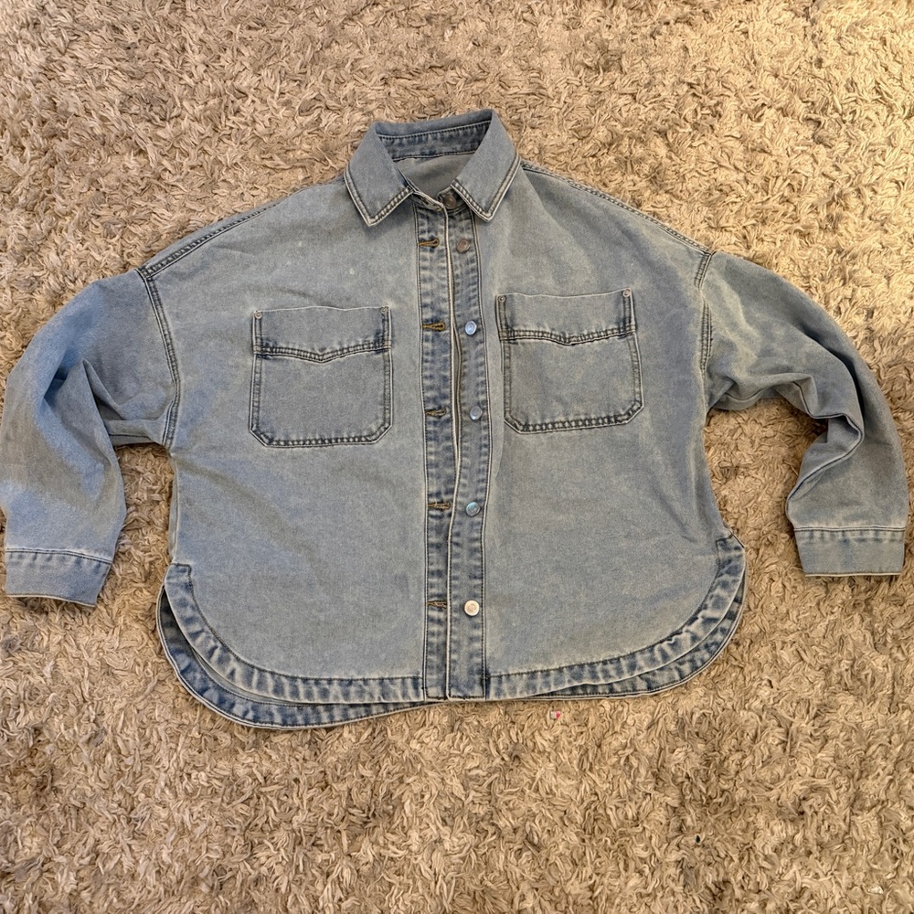 Denim Button-Up Shirt